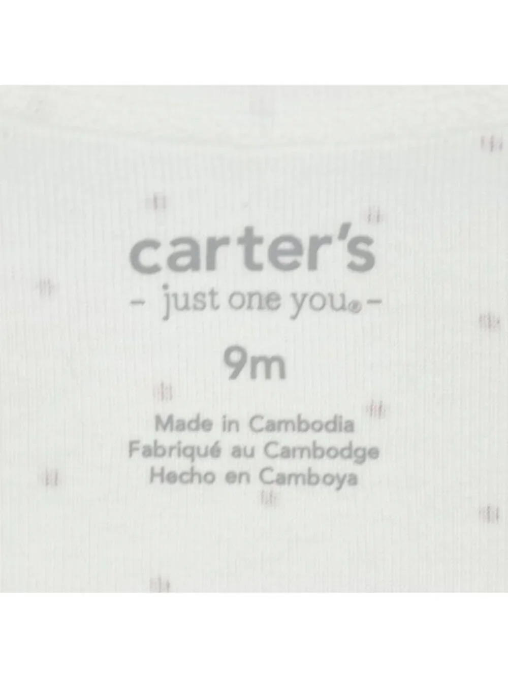 Carter's Infant Size 9 Months White Red Polka Dot Long Sleeve Bodysuit NWT